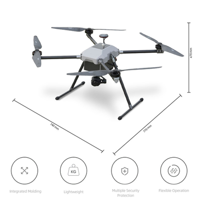Advanced 120 Minute Endurance Carbon Fiber Inspection Drone Real-time Data Thermal Imaging Camera for Railway Bridge Inspections
